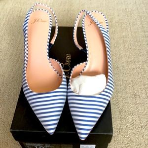 J. Crew Striped heels